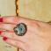 Pierścionki pierścionek,miedź,róża chalcedonowa,elektroforming