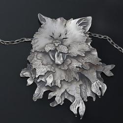 wisior z kotem,srebrny kot,srebrny wisior - Wisiory - Biżuteria