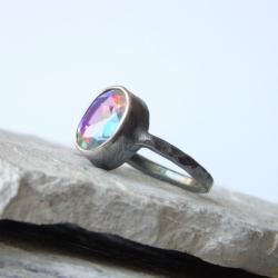 pierścionek z kwarcem aura - Pierścionki - Biżuteria