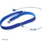 Naszyjniki choker kobaltowy,elegancki,długi