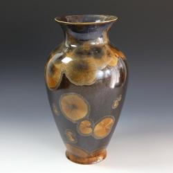 duży wazon,wazon,złoty,brązowy,waza,kryształy - Ceramika i szkło - Wyposażenie wnętrz