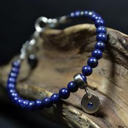 bransoleta lapis lazuli,bransoleta niebieska - Bransoletki - Biżuteria