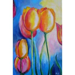 tulipany,kwiaty,radość - Obrazy - Wyposażenie wnętrz