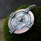 Wisiory kompas,róża wiatrów,talizman,amulet,miedziany