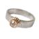 Pierścionki pierścionek srebrno złoty z diamentem