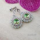 Kolczyki sztyfty,lekkie,delikatne,pastelowe,Swarovski,