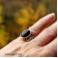 Pierścionki pierścionek z obsydianem tęczowym