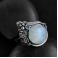 Pierścionki kamień księżycowy,niebieski,srebrny pierścionek