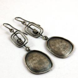 srebrne oksyowane kolczyki - Kolczyki - Biżuteria