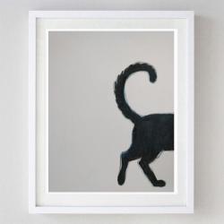 kotek,akwarela,czarny - Obrazy - Wyposażenie wnętrz