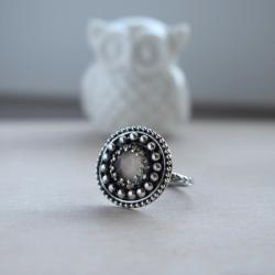 pierścionek,kryształ górski,retro,elegancki, - Pierścionki - Biżuteria