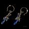 Kolczyki lapis lazuli,misterne,wire wrapping,gold-filled