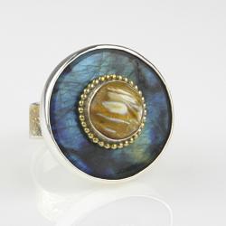 duży srebrny pierścionek unikat - Pierścionki - Biżuteria