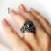 Pierścionki pierścionek z hematytem,srebrny pierścionek