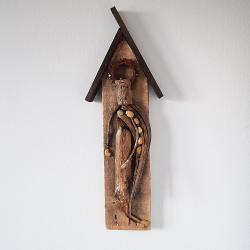 anioł drewno metal dom wnętrze dekoracja na ścianę - Inne - Wyposażenie wnętrz