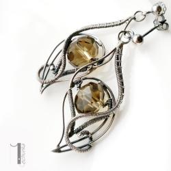 kolczyki srebrne,kolczyki z kryształem - Kolczyki - Biżuteria