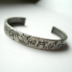 srebrna bransoleta,runy - Bransoletki - Biżuteria