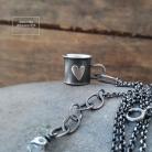 Naszyjniki srebro,kubek,kawa,coffee,serce,heart,