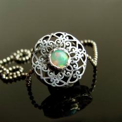 bransoletka,opal,orient,srebro - Bransoletki - Biżuteria