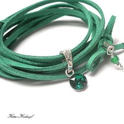 choker zielony,emerald,naszyjnik,choker - Naszyjniki - Biżuteria