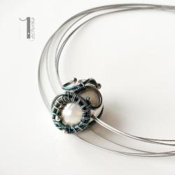 naszyjnik srebrny,naszyjnik z perłą majorka - Etui - Dodatki