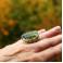 Pierścionki pierścień z duzym oliwinem