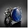 Pierścionki srebrny,pierścionek,wire-wrapping,kianit,niebieski