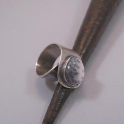 pierścień regulowany,srebro,agat - Pierścionki - Biżuteria