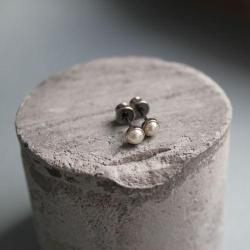 kolczyki srebro perły klasyka minimalizm - Kolczyki - Biżuteria