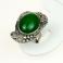 Pierścionki pierścionek srebrny,z agatem,zielonym kamieniem