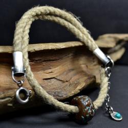 surowy sznur,letni naszyjnik - Naszyjniki - Biżuteria