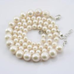 perły,klasyka,elegancki - Naszyjniki - Biżuteria