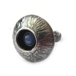 kyanit.srebrny,srebro,blask,oko,błękitny,mineralny - Pierścionki - Biżuteria