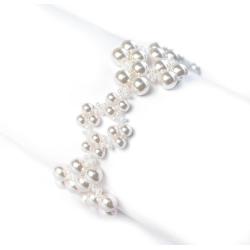 bransoletka ślubna z perłami Swarovski - Bransoletki - Biżuteria