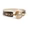 Pierścionki srebrno-złoty pierścionek z białym diamentem