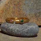 Pierścionki prosty pierścień,pierścień z malachitem,kolorowy