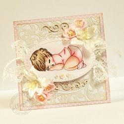 dziewczynka,chrzest,narodziny,urodziny,roczek - Kartki okolicznościowe - Akcesoria