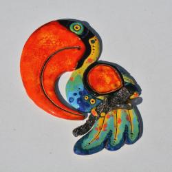 Beata Kmieć,tukan,ptak ceramiczny,obraz - Ceramika i szkło - Wyposażenie wnętrz
