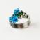 Pierścionki pierścionek,srebrny,kwiaty,romantyczny,emaliowany