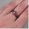 Pierścionki srebrno-złoty pierścionek z turmalinem arbuzowym