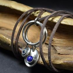 naszyjnik z lapis lazuli,niebieski naszyjnik - Naszyjniki - Biżuteria