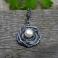 Wisiory romantyczny,srebrny,naturlana perła