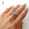 Pierścionki pierścionek srebrny,wirewrapping,koral,925