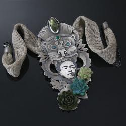 srebrny naszyjnik,naszyjnik Frida, - Naszyjniki - Biżuteria