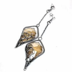 długie kolczyki z kryształami Swarovski - Kolczyki - Biżuteria