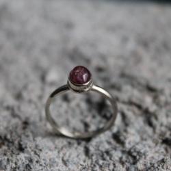 pierścionek oksyda srebro rubin - Pierścionki - Biżuteria