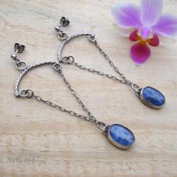 długie,lekkie,niebieskie,wachlarze,Jewels by KT - Kolczyki - Biżuteria