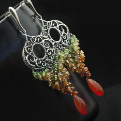 wire-wrapping,kolczyki,oryginalne,niezwykłe - Kolczyki - Biżuteria