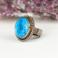 Pierścionki srebrny pierścionek z agatem,niebieski,agat,artsek