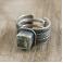 Pierścionki srebrny pierścionek z prasiolitem